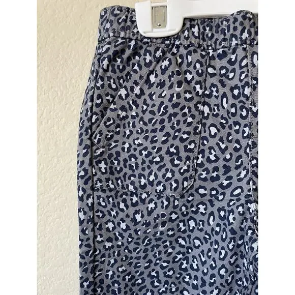 Jumping Beans Gray Cheetah Elastic Waist Porkchop Pockets Woven Pants Size 7 - Picture 3 of 7